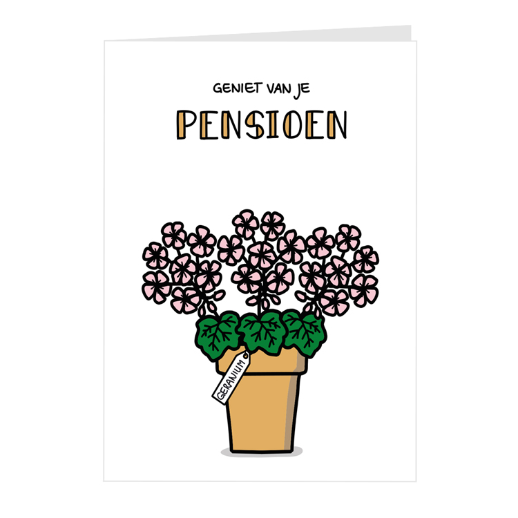 Afbeelding kaart persioen geraniums illustratie